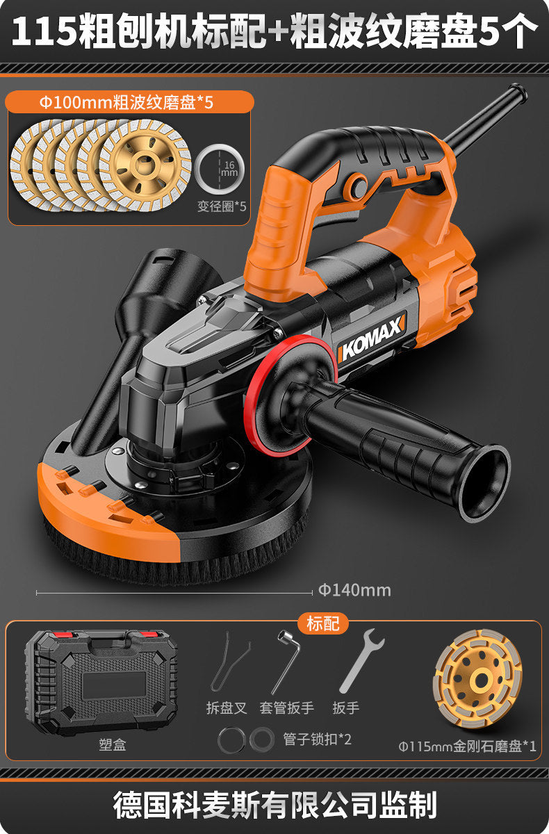 High-power wall planer - the ultimate wall scraping tool for rough planing, sanding, and removing putty from walls. also suitable for concrete. electric dust-free sanding machine
