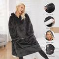 Amazon bestseller: autumn/winter flannel double-layer pajamas - fleece-lined, warm, long-sleeved, plus size, with pet pocket - loungewear