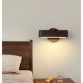 Nordic solid wood adjustable wall lamp minimalist bedroom bedside reading light japanese style natural wood living room background wall lamp