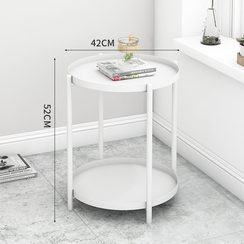 Scandinavian side table for home living room iron art coffee table bedside table tray table modern casual bedroom creative round table