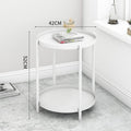 Scandinavian side table for home living room iron art coffee table bedside table tray table modern casual bedroom creative round table