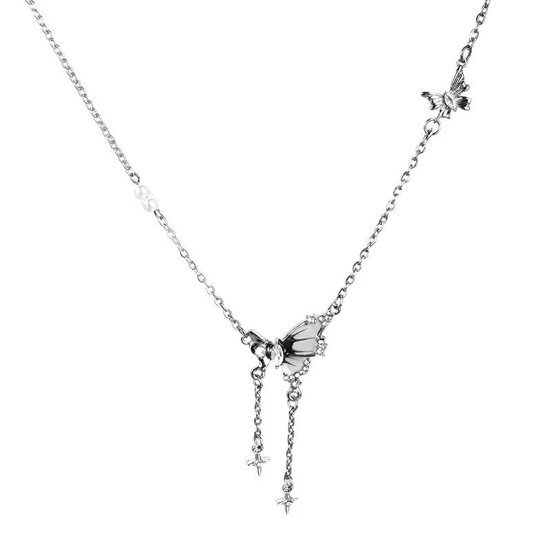 2025 hot-selling beaded butterfly necklace for women - versatile, unique, elegant pearl choker - trendy vintage style accessories