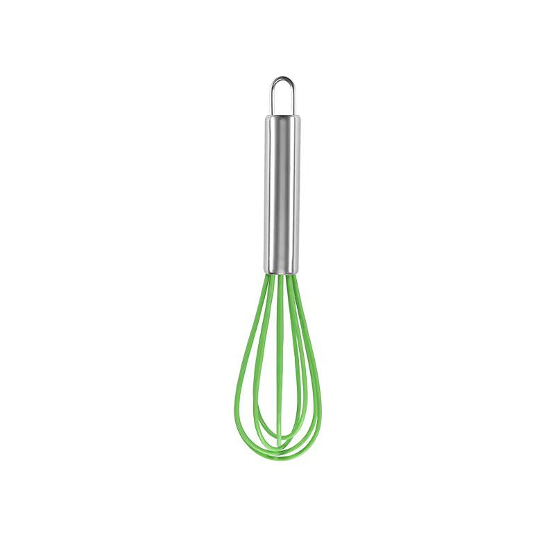 Stainless steel silicone whisk - manual egg beater - baking tool - cream whipper