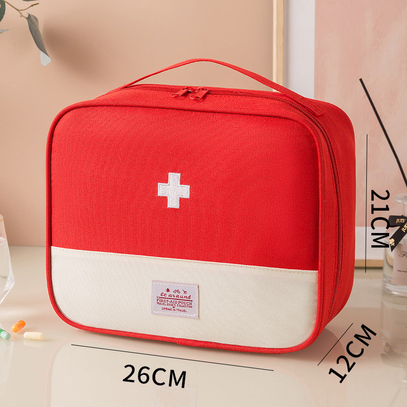 Portable First Aid Kit Cross Drug Storage Bag Travel Business Travel Medical Kit Large Capacity Medical Emergency Kit