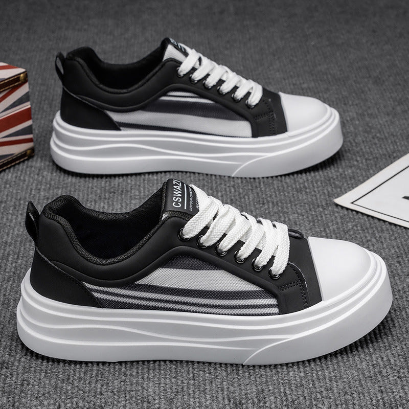 Trendy men's sneakers: new 2025 winter collection - lightweight, breathable, athletic & casual shoes. versatile lace-up design with color block accents