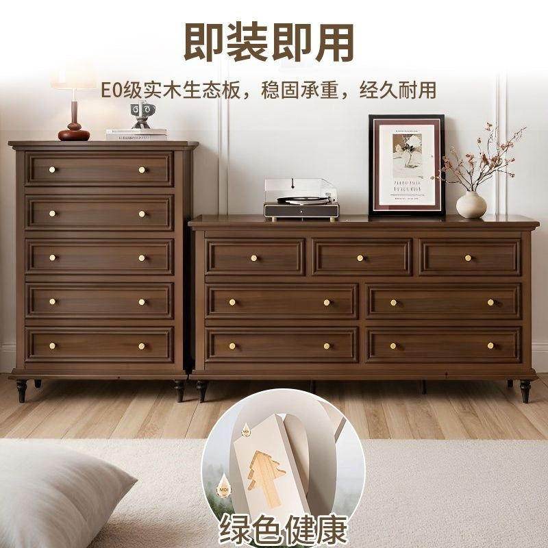 American rubber wood chest of drawers bedroom bed end drawer storage dresser 579 chest of drawers living room storage cabinet against the wall