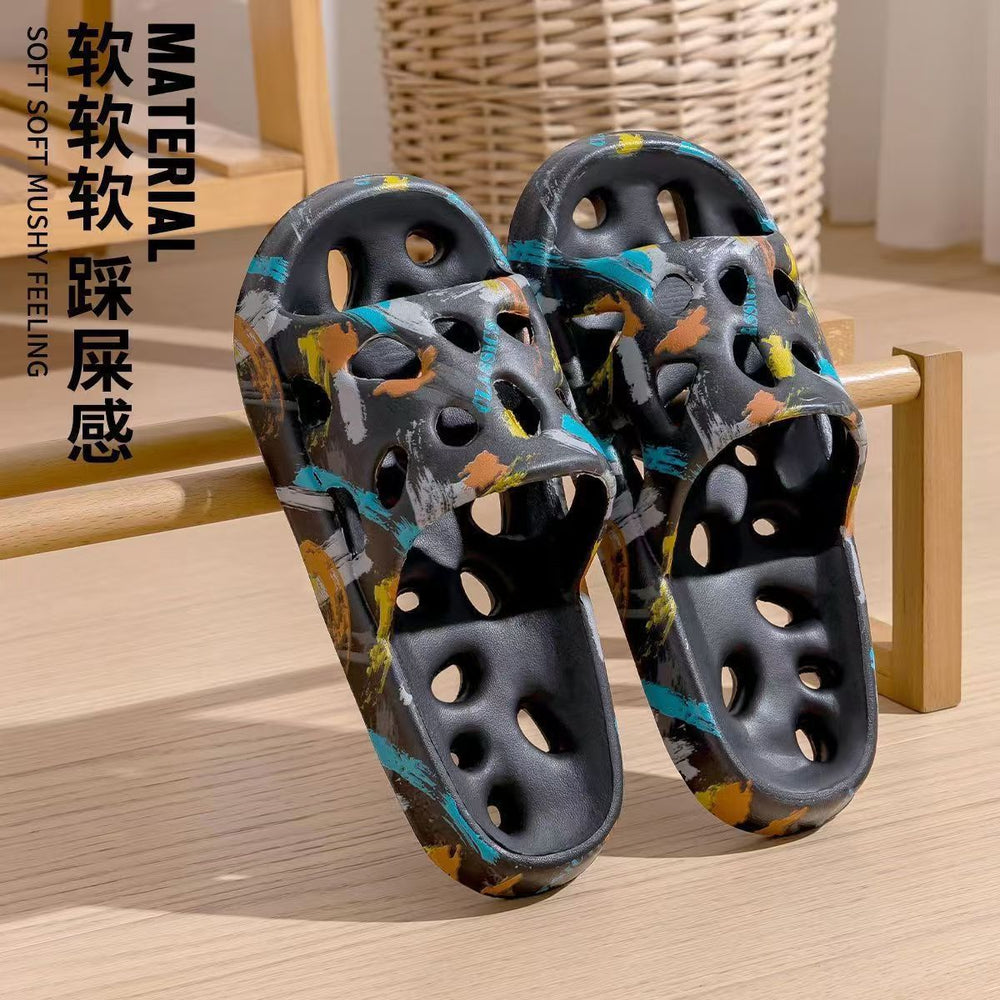Couple's bath slippers - non-slip, water-resistant, indoor home slippers for men and women - super comfortable, bathroom-friendly, and perfect for lounging
