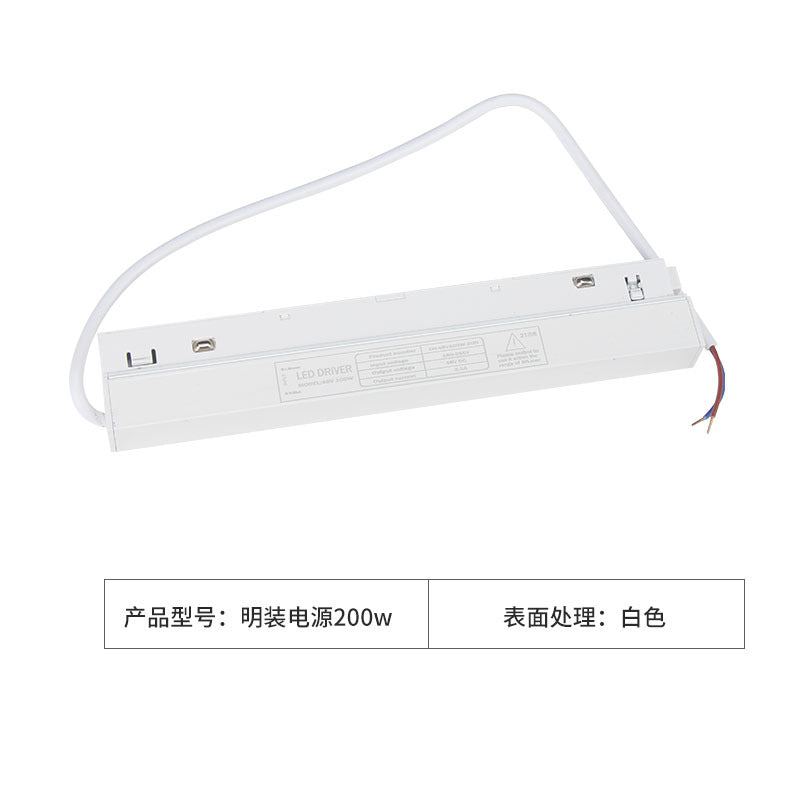 White Magnetic Track Light Surface Installation Embedded Frameless Living Room LED Spotlights Embedded Mainless Lighting Design