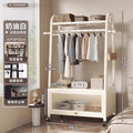 Freestanding coat rack for home bedroom, portable clothes hanger, dustproof storage metal drying rack
