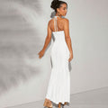 spring/summer new arrival: tk women's halter neck dress - high waist, slim fit, elegant, and flattering mermaid maxi dress