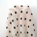 French retro polka dot chiffon blouse - semi-high neck, loose fit, oversized lantern sleeves, long sleeve top - stylish and versatile