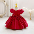 New arrival: children's satin beaded princess dress - perfect for baby girls' birthday parties and special occasions