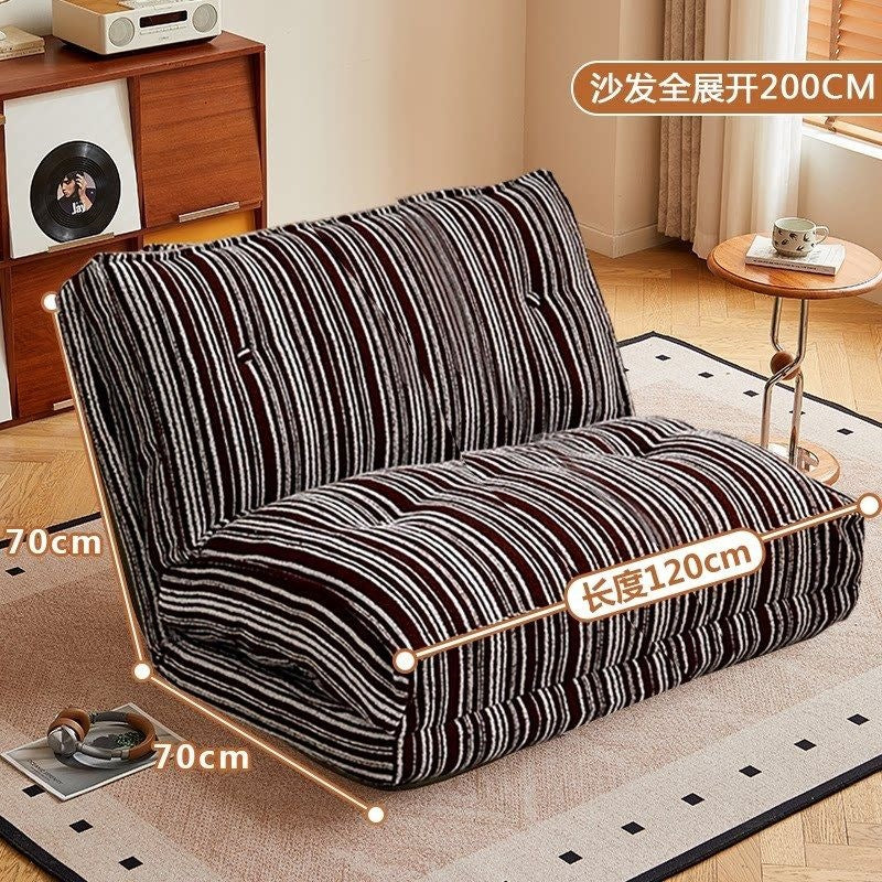Lazy sofa bed living room dual-purpose single sofa small apartment for home cream style reclining and sleeping foldable sofa bed