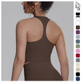 New arrival cross-border pure color i-shaped back tight breathable sports intimates running fitness yoga wear vest tops for women