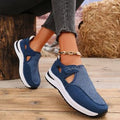 plus size  casualflats women's spring & fall new arrivalthick sole fly woven breathable velcro casual mesh shoes
