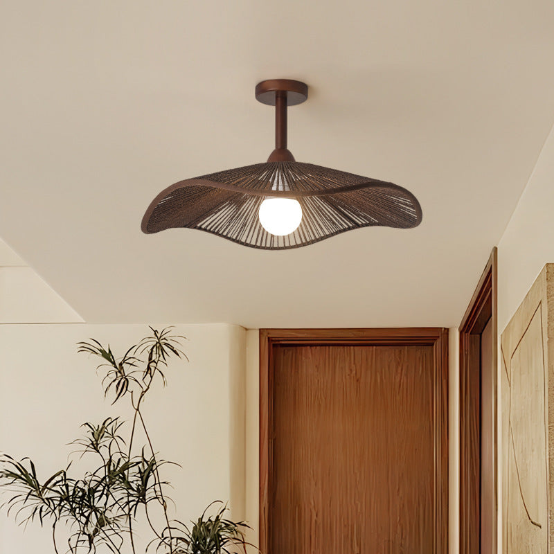 Huiyuan corridor light, aisle light, Japanese-style log wind, modern minimalist creative hemp rope entrance balcony lighting E