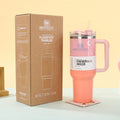 New stanley-style gold-stamped car cup, 304 stainless steel vacuum insulated tumbler, portable outdoor ice tumbler