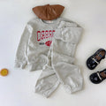 Girls' fall outfit: new letter embroidered sports sweatshirt and trendy sweatpants two-piece set for toddlers and young children - cross-border children's clothing