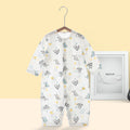 Newborn long-sleeve romper, baby pure cotton pajamas, air conditioning suit, infant lightweight breathable onesie, crawling suit, summer outfit