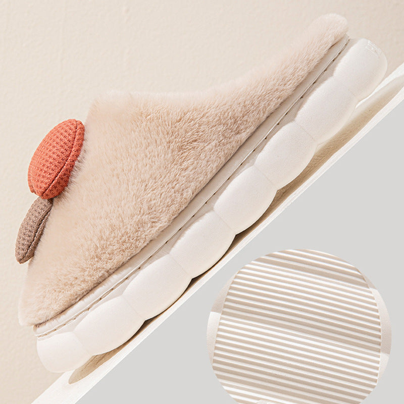 Cotton slippers home fashionheattechnew arrival indoor plaidstuffed cotton slippers winterfor homewinter mushroom slippers