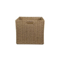 Rattan storage basket-[camel] 29*29*29cm three-button handle