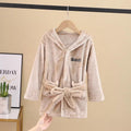 Kids bathrobe coral velvet spring & fallwinter children's bath towel baby boy pajamas boys and girls nightgown home clothes trendy