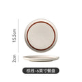 Japanese retro line ceramic plate casual small bowl western steak dinner plate for homesuit bowl plate wholesale