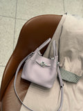 2026new arrival first layer cowhide pebbled vegetable basket shoulder crossbody armpit bag bucket bag work clothing genuine leather women's bag