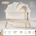 Baby crib - portable, foldable, multi-functional bassinet - convertible to full-sized bed for newborns