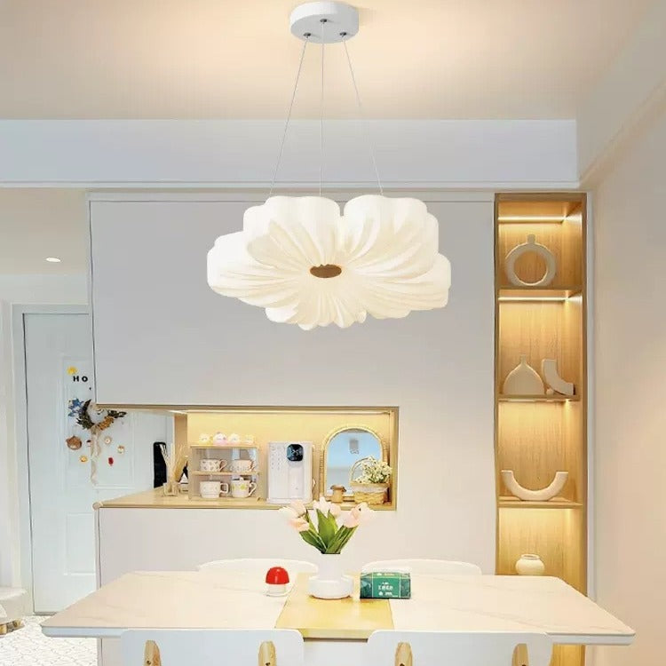 Flower living room light ceiling light cream wind petal master bedroom light warm children's room dining room lighting modern and simple