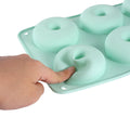 Food-grade 6-cavity silicone donut mold - macaron color round donut baking tool for cookies and pastries