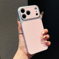 Instantly transform your phone with this minimalist, lambskin-textured iphone 17 pro max case. featuring a large viewing window and drop-proof protection, it's also compatible with iphone 11