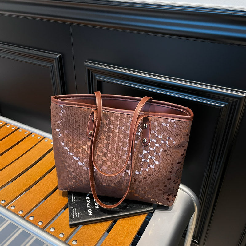 Premium Tote Bag Women's 2025 New Hand Carry Commuter Bag Versatile Fashion Going Out Large Capacity Shoulder Big Bag