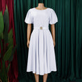 D3320exportplus size women's clothing  summer new fashion bubble elegant large skirt high waist african dress