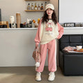 Girls' fall activewear set -  new trendy & stylish casual outfit for girls, big girls' spring/autumn two-piece set