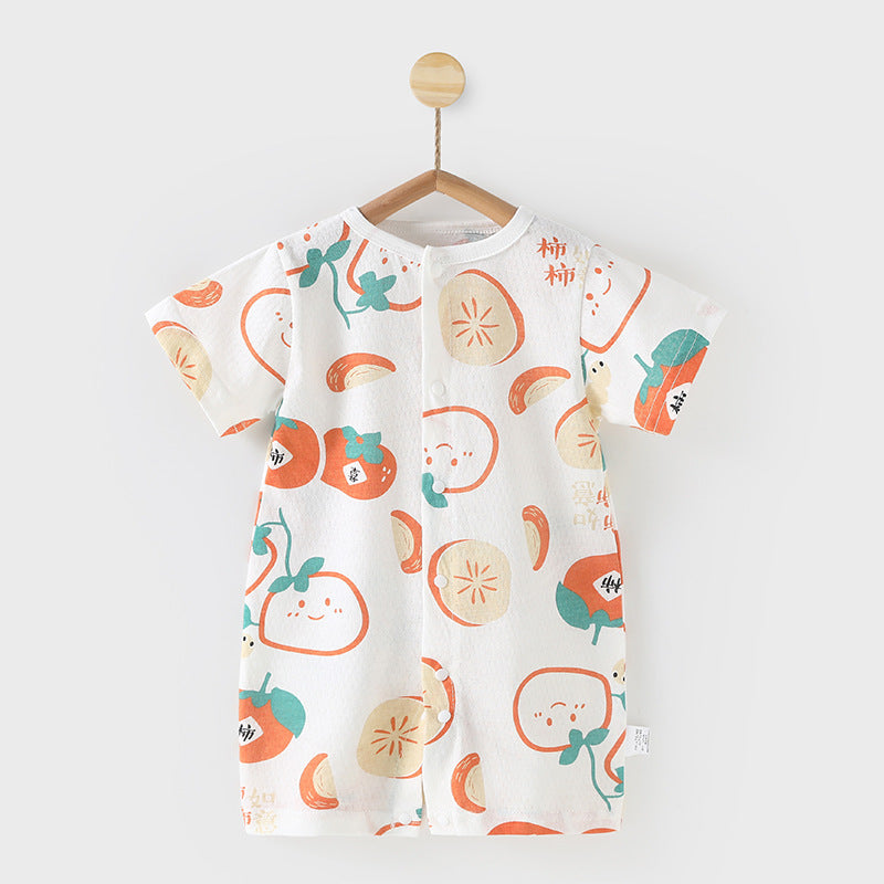 Baby romper - summer lightweight pure cotton short sleeve breathable cooling onesie