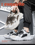 Popular men's shoes 2025new arrivalwintereasiest for matchcasual heightening small white sports hong kong style dad ins trendy shoes