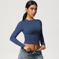 Naked-feel compression sports t-shirt, quick-dry long sleeve yoga top, running & fitness long sleeve top - customization available