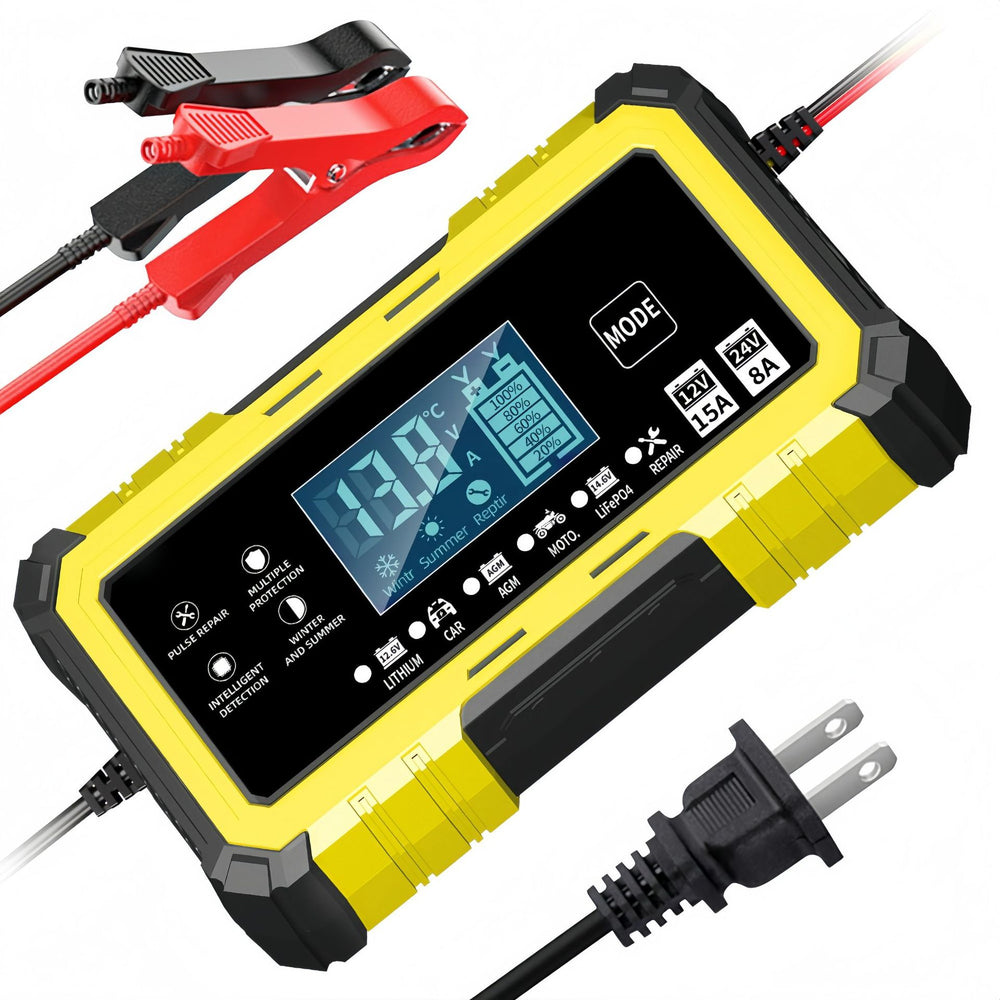 12v15a/24v8a pulse charger 14.6v15a lithium iron phosphate motorcycle car battery charger