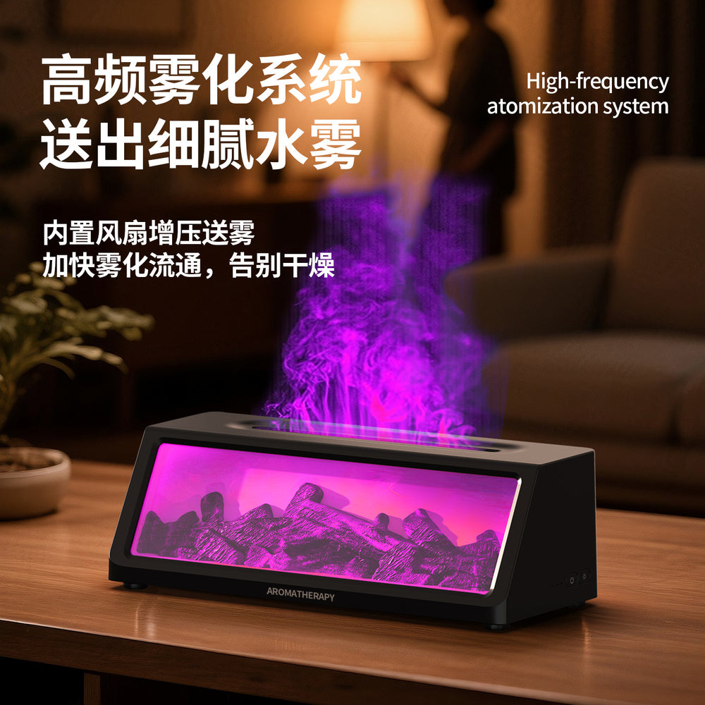 Factory direct wholesale new fireplace aroma diffuser - plug-in model for home, hotel, and commercial use - flame diffuser, aromatherapy humidifier