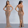 C7160 cross-border    new women's sexy suspender hot diamond hip cover evening dress