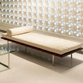 Barcelona couch: minimalist living room recliner - modern genuine leather accent chair