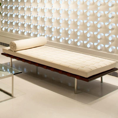 Barcelona couch: minimalist living room recliner - modern genuine leather accent chair