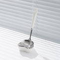 Luxury ceramic handle soup spoon kitchen utensil set, 304 stainless steel cooking spoons, long handle ladle wholesale