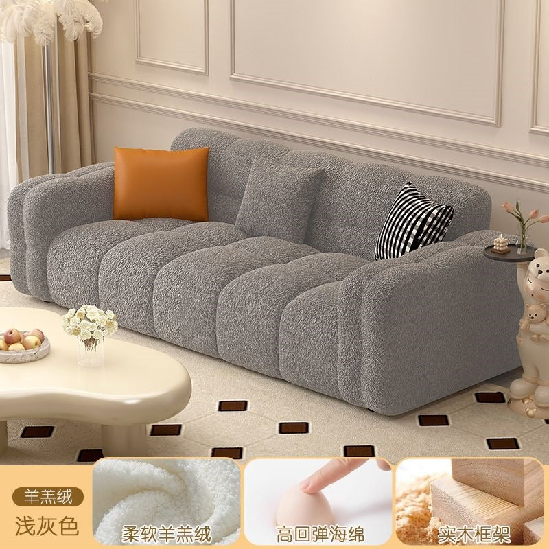 Light french retro cream living room sofa living room modern light luxury casual chenille modular cotton and linen fabric sofa