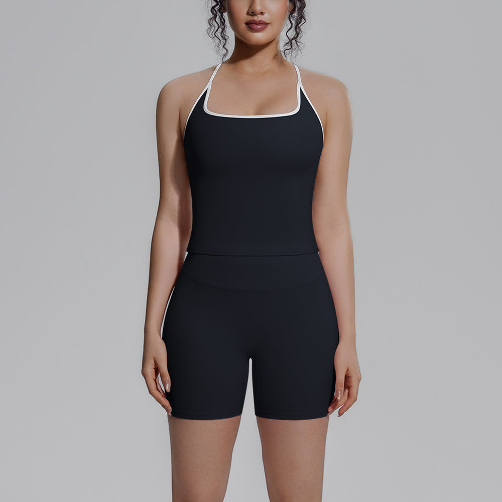 New nude feel racerback compression workout set - high waist, butt-lifting pilates & yoga activewear set