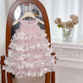 summer new korean style girls' halter neck floral tiered cake dress birthday mesh tulle skirt
