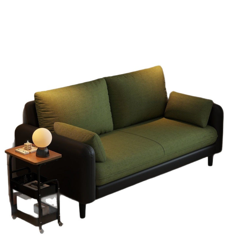 Cat scratch leather retro sofa small apartment comfortable corduroy sofa living room balcony rental house sofa with backrest