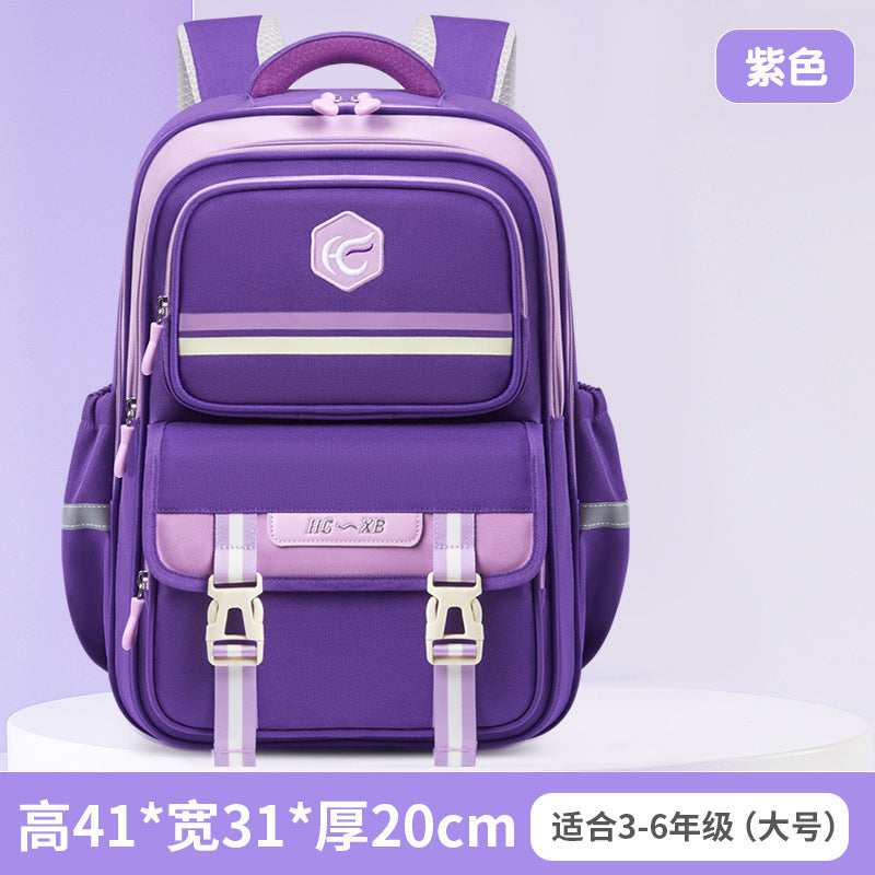 New british style elementary school backpack - large capacity, grades 1-6, boys & girls, lightweight, spine-protecting, wholesale