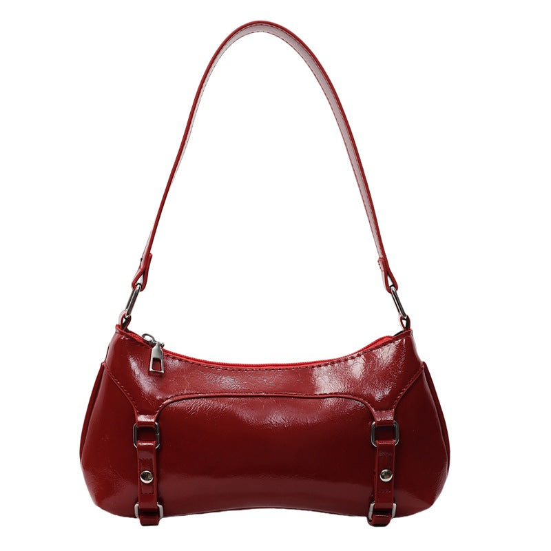 Spice Girl Locomotive Style Versatile Shoulder Bag 2025 Spring and Summer New Women's Trend Premium Temperament Foreign Style Underarm Bag